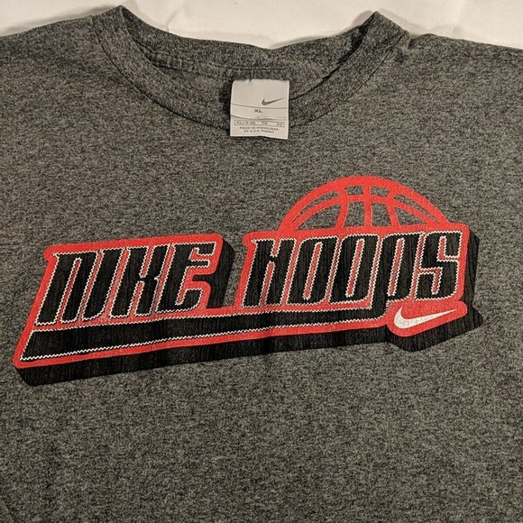 Nike Hoops Long Sleeve Gray Shirt Top youth boys XL Women's Small/Medium Red - Picture 2 of 12